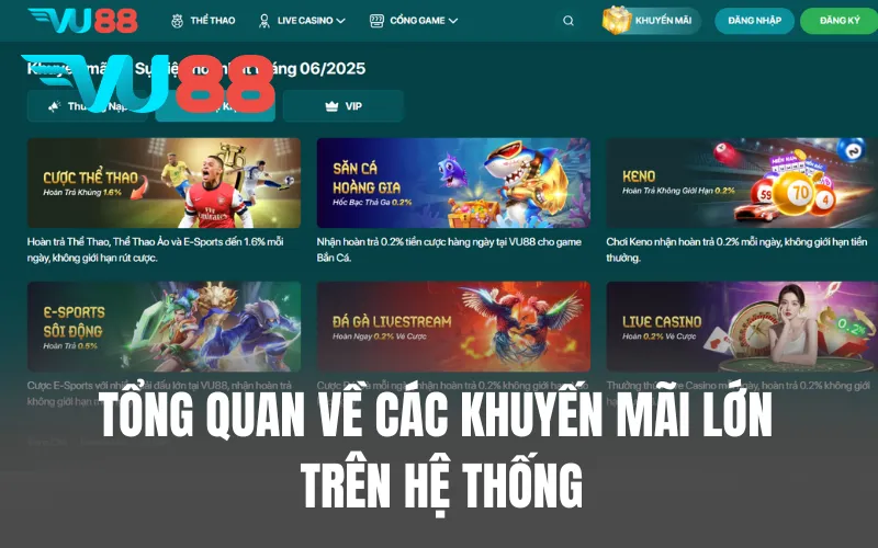 Tổng quan về các khuyến mãi lớn trên hệ thống